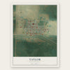 Taylor, North Dakota map print, the full design