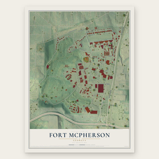 Fort McPherson, Georgia map print, the full design