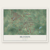 Brandon, Mississippi map print, the full design