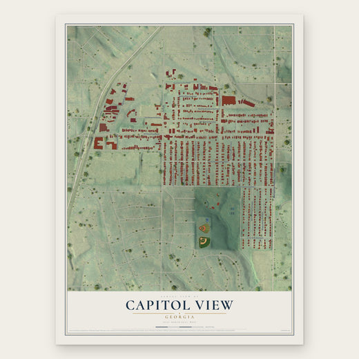 Capitol View, Georgia map print, the full design