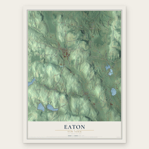 Eaton, New York map print, the full design
