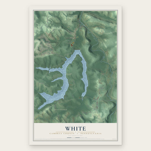 White, Cambria County, Pennsylvania map print, the full design