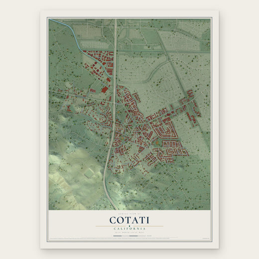 Cotati, California map print, the full design