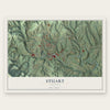 Stuart, Virginia map print, the full design
