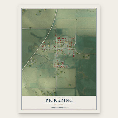 Pickering, Missouri map print, the full design