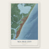 Sea Isle City, New Jersey map print, the full design