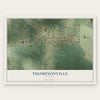 Thompsonville, Illinois map print, the full design