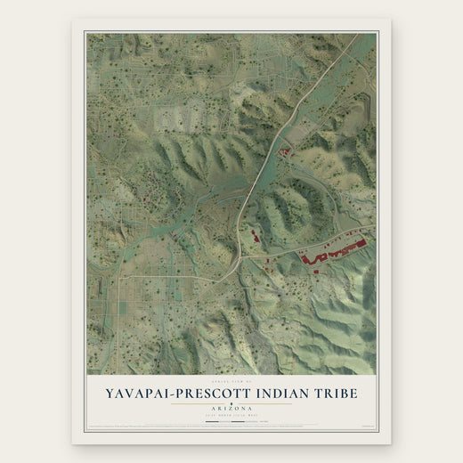 Yavapai-Prescott Indian Tribe, Arizona map print, the full design