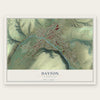 Dayton, Washington map print, the full design