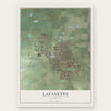 Lafayette, Colorado map print, the full design