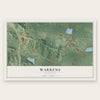 Warrens, Wisconsin map print, the full design