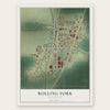Rolling Fork, Mississippi map print, the full design