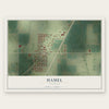 Hamel, Illinois map print, the full design