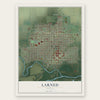 Larned, Kansas map print, the full design