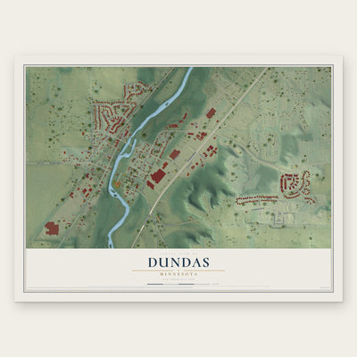 Dundas, Minnesota map print, the full design