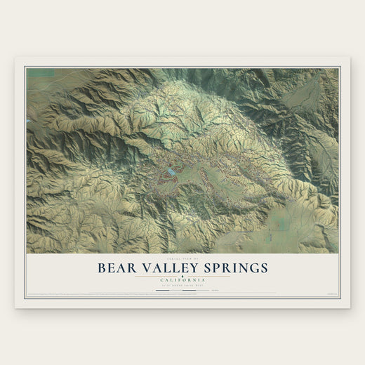 Bear Valley Springs, California map print, the full design