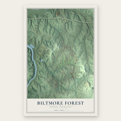 Biltmore Forest, North Carolina map print, the full design