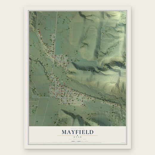Mayfield, Utah map print, the full design
