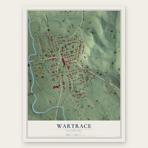 Wartrace, Tennessee map print, the full design