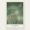 St. Jacob, Illinois map print, the full design
