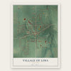 Village of Lima, New York map print, the full design