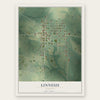 Linneus, Missouri map print, the full design