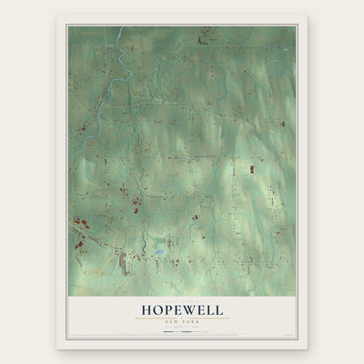 Hopewell, New York map print, the full design