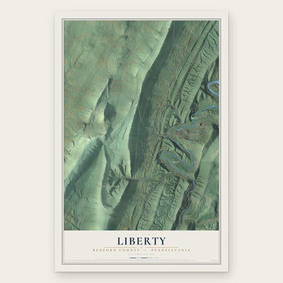 Liberty, Bedford County, Pennsylvania map print, the full design