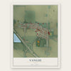 Vanlue, Ohio map print, the full design