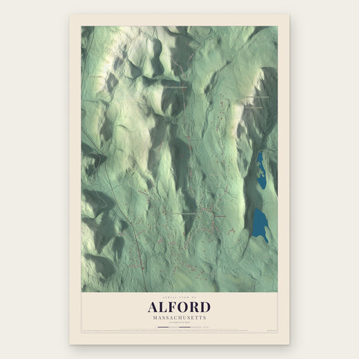 Alford, Massachusetts map print, the full design