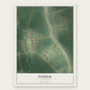 Fisher, Louisiana map print, the full design