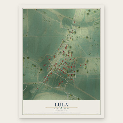Lula, Mississippi map print, the full design