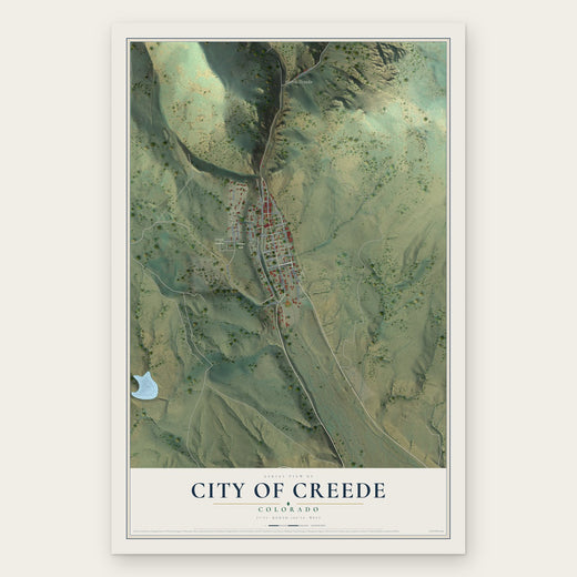 City of Creede, Colorado map print, the full design