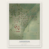 Anniston, Missouri map print, the full design