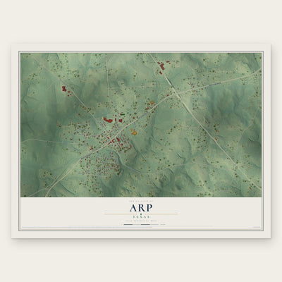 Arp, Texas map print, the full design