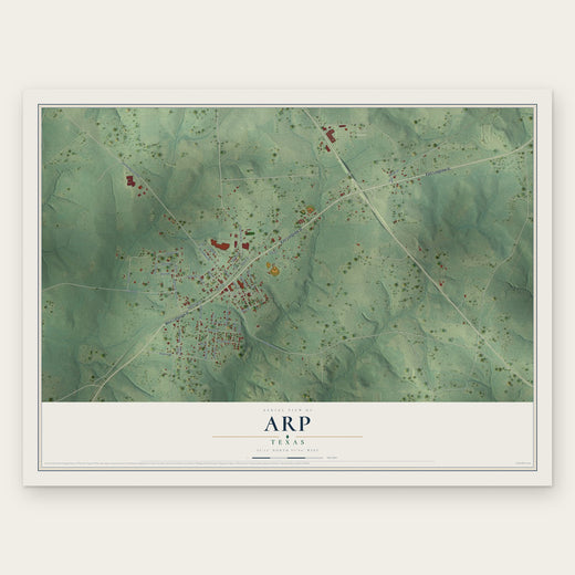 Arp, Texas map print, the full design