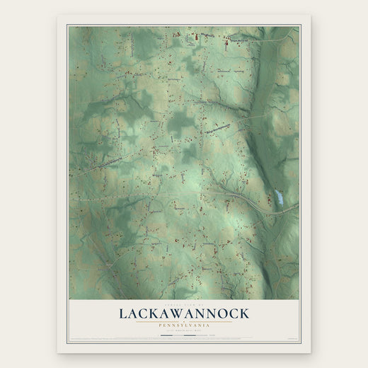 Lackawannock, Pennsylvania map print, the full design