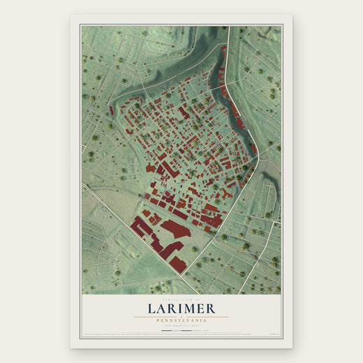 Larimer, Pennsylvania map print, the full design