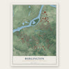 Burlington, Burlington County, New Jersey map print, the full design
