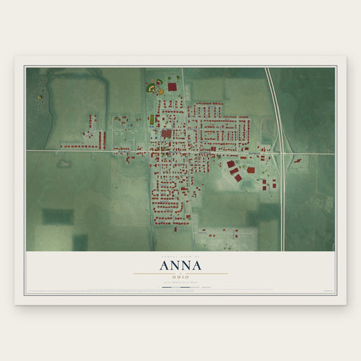 Anna, Ohio map print, the full design