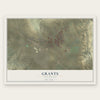 Grants, New Mexico map print, the full design