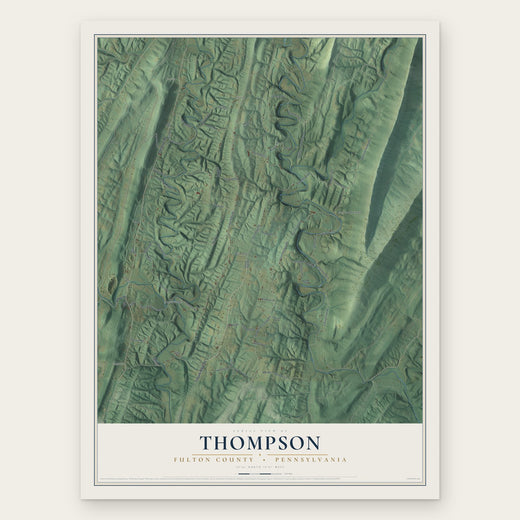 Thompson, Fulton County, Pennsylvania map print, the full design