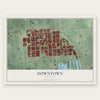 Downtown, Maryland map print, the full design