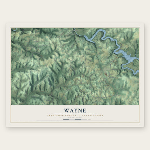 Wayne, Armstrong County, Pennsylvania map print, the full design