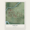 Poplar, Montana map print, the full design
