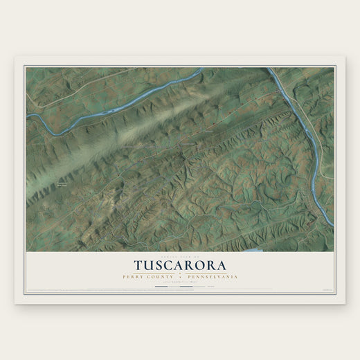 Tuscarora, Perry County, Pennsylvania map print, the full design