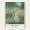 Beardsley, Minnesota map print, the full design