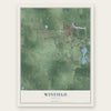 Winfield, Indiana map print, the full design