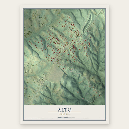 Alto, Georgia map print, the full design
