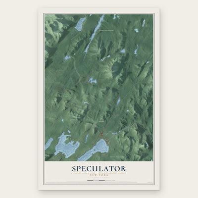 Speculator, New York map print, the full design